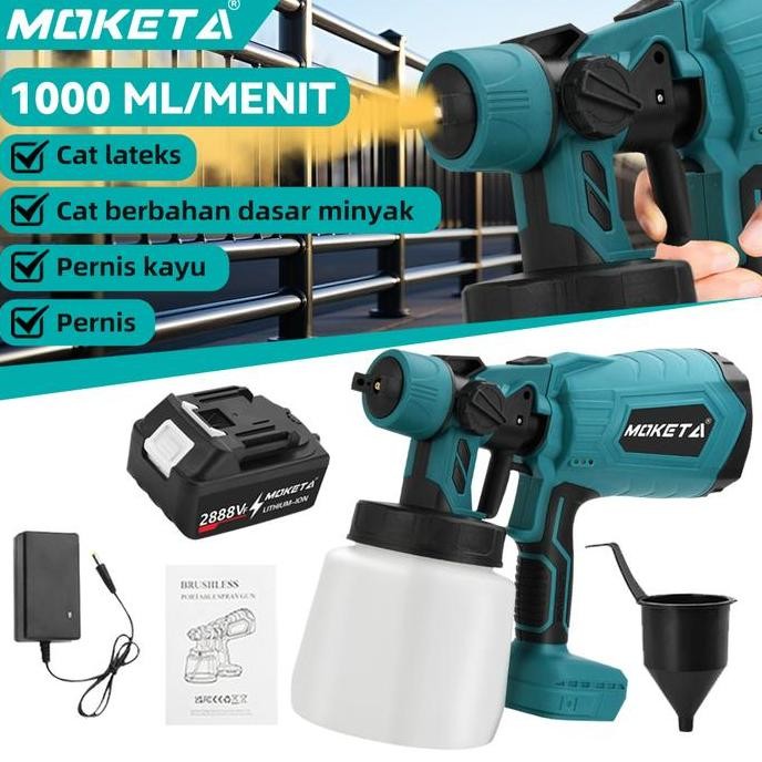 ENRIO- 1000ML Spray gun elektrik/Alat Semprotan Cat Spray/mesin semprot cat minyak cat tembok multif