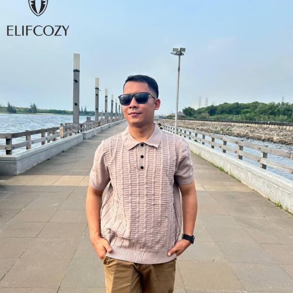 Elifcozy Kaos Polo Rajut 51023 series / Atasan Pria / polo rajut / polo / Berbahan dasar wool