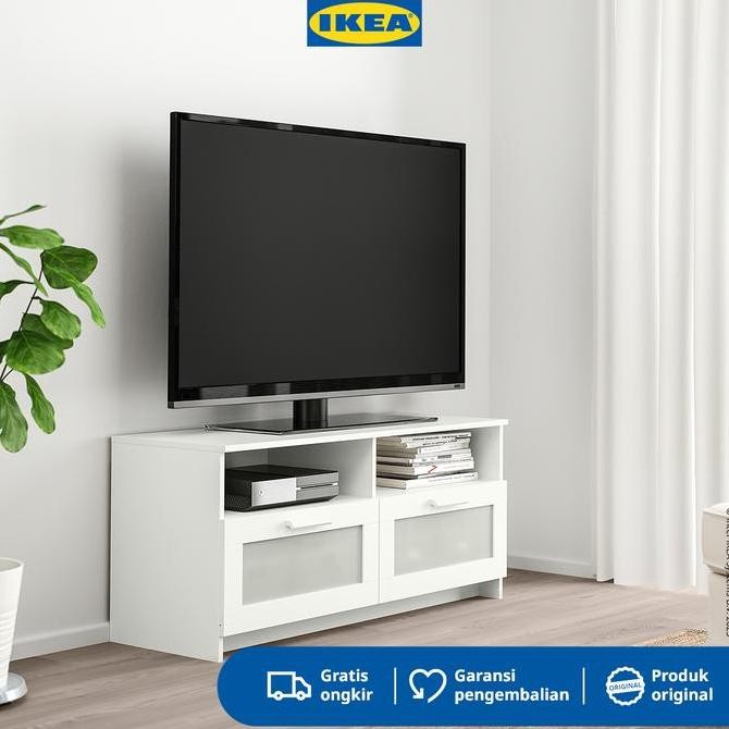 IKEA BRIMNES Meja TV Dengan Penyimpanan Putih 120x41x53 cm   Furniture