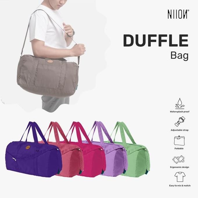 Niion Duffle Foldable Travel Bag / Tas Lipat Multifungsi Unisex