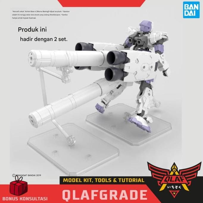 Action Base 6 Display Stand - Clear Color 30 Minutes Sister Action Figure Gundam Hg Rg Mg Universal 