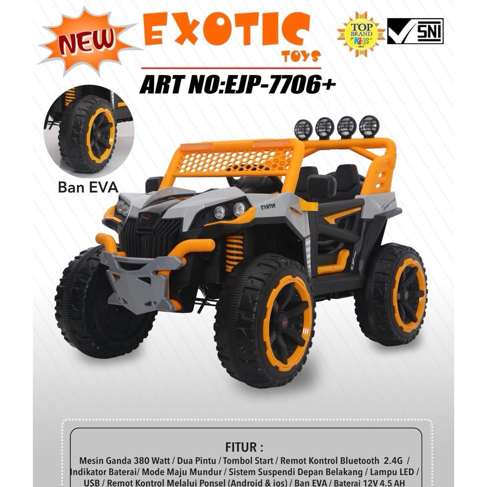 (FREE KARPET ALAS KAKI) Mobil Aki Anak Besar EJP 7749 EJP 7706+ Ban Eva Mobil anak Ces casan