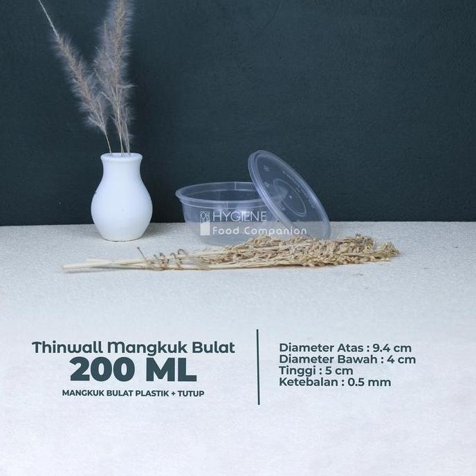 MANGKOK BULAT 200ML - THINWALL MANGKOK PLASTIK 200 ML