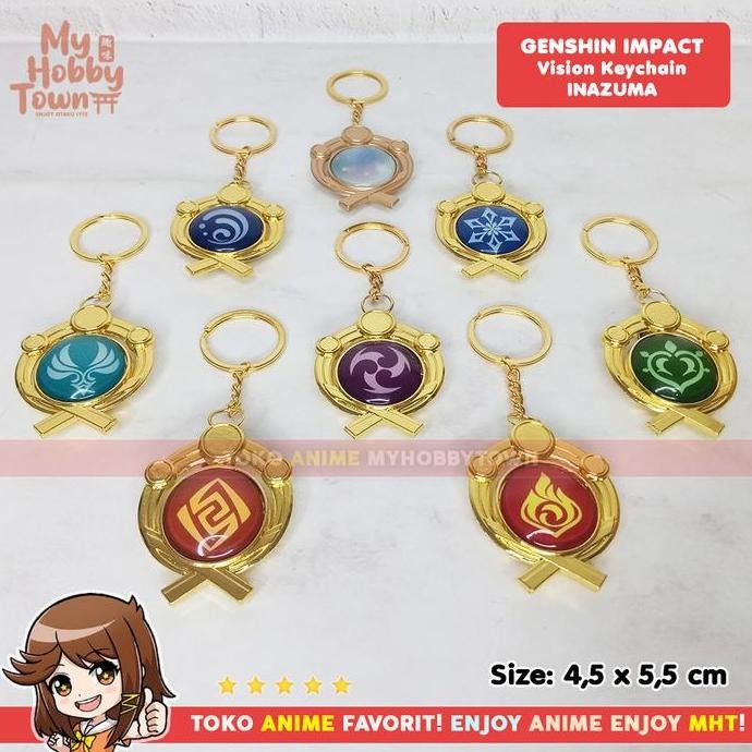 Gantungan Kunci Vision Genshin Impact Inazuma Glow In The Dark