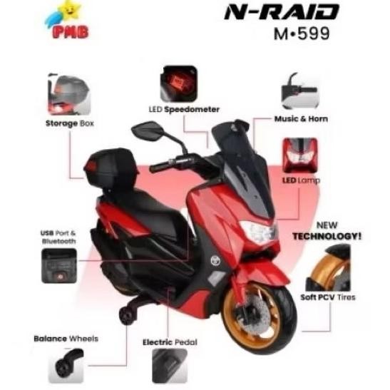 Motor Aki Anak Besar NMax N-Max PMB M599 listrik Ces Casan ban soft pvc karet