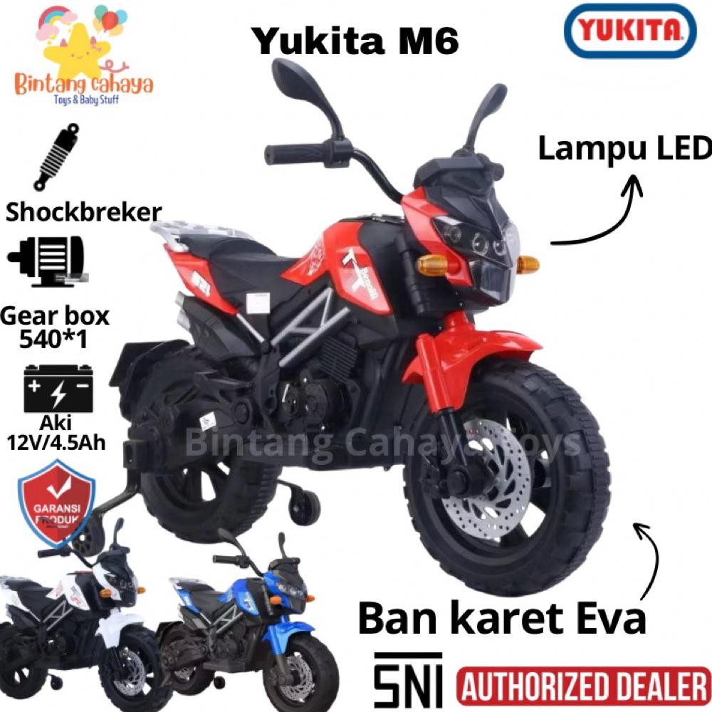 Motor Aki anak Besar Yukita M6 sepeda motor ces casan listrik ban karet