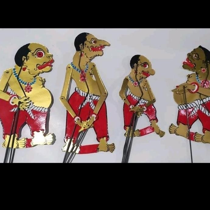 wayang kertas Punokawan kolor  isi 4 TEB