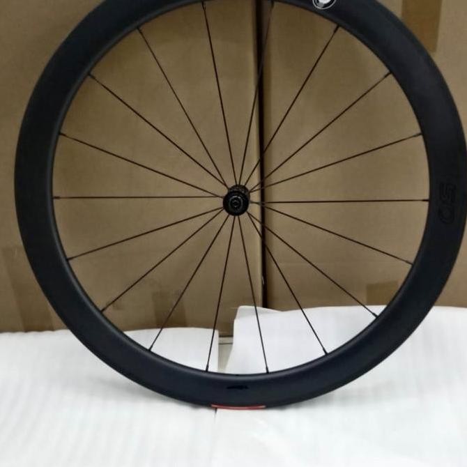 WheelSet 700c WIND BRAKE Super Team 700c Carbon Rim Brake Tinggi Velg 5cm Set Depan Belakang - Wheel