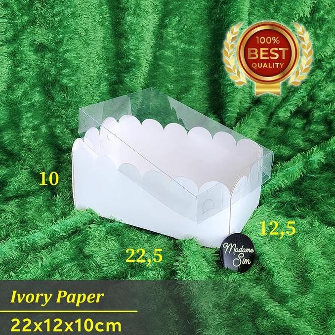 BOX MIKA PUTIH - DUS KUE - KOTAK - KARDUS 22x12x10