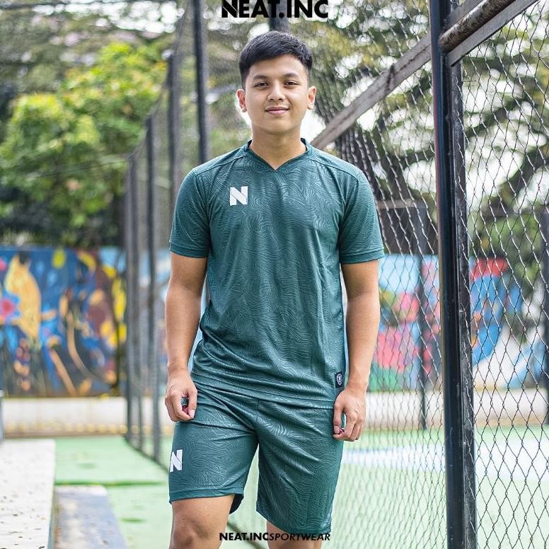 Original Neat.Inc Baju Kaos Jersey Olahraga Sepakbola Volley Futsal Running Setelan Atasan Pria Wani