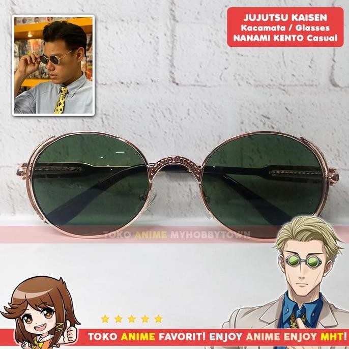 Kacamata Nanami Kento Jujutsu Kaisen Kostum Cosplay Anime