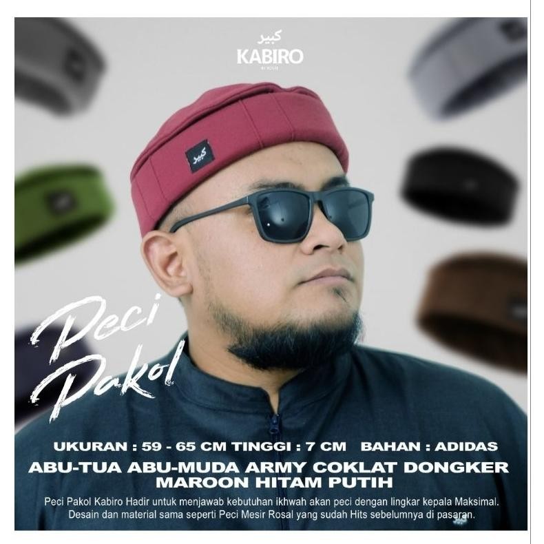 Peci Pakol BIG SIZE | Peci Pakol Dewasa Ukuran Besar | Peci Pakol Kabiro | Peci Sholat Afghanistan |