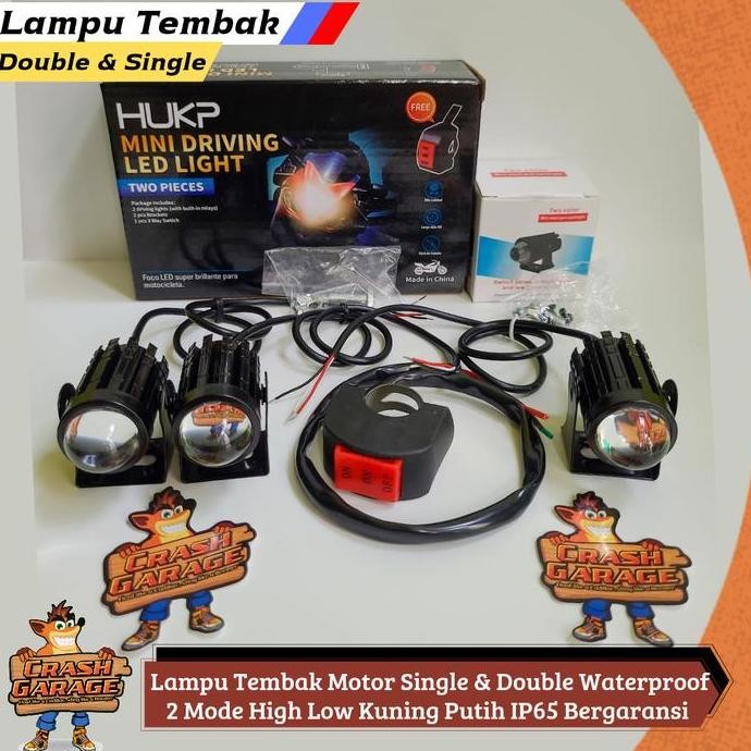 Promo Lampu Tembak Sorot Led Laser Motor 2 Warna Waterproof Tembus Kabut COD