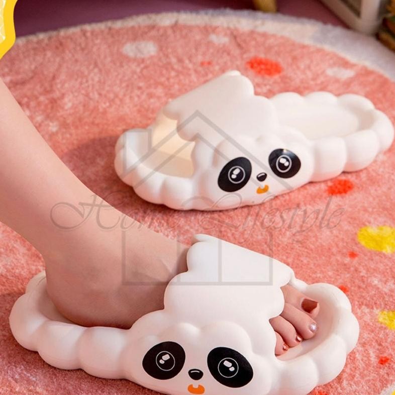 Termurah Sandal Selop Wanita Cloud Panda / Sandal Jelly Import Anti Slip / Sandal Rumah Tebal Nyaman