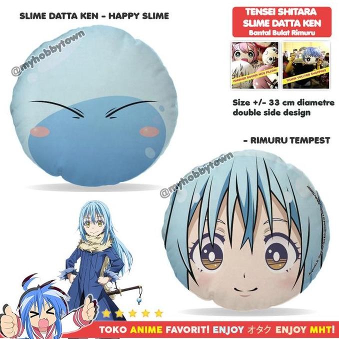 Bantal Bulat Anime Slime Rimuru Plushie Plush Doll