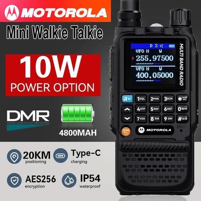 ZOLDYCK- DMRRadio Walkie Talkie MOTOROLA GP360 mini Ht Jarak Jauh 20KM Radio Dua Arah Tahan Air IP54