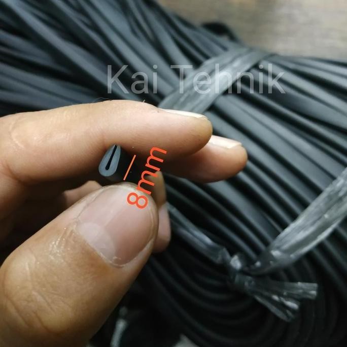 COD Karet Lis Polos 8 mm untuk panel, kaca atau helm