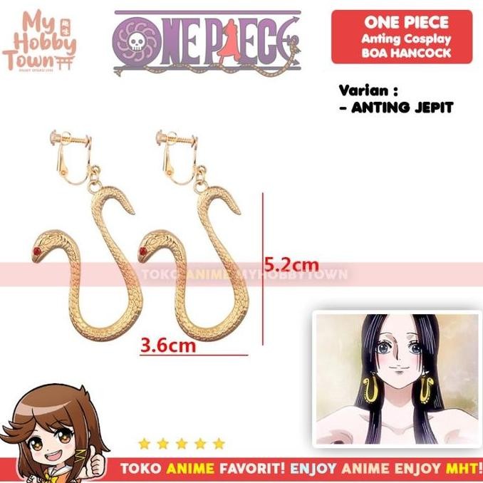 Anting Anime One Piece Boa Hancock Cosplay - Anting Tusuk Anting Jepit