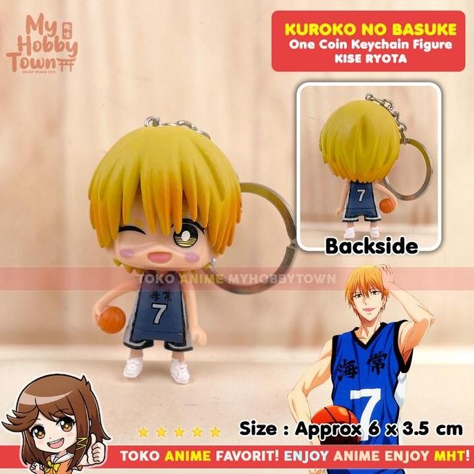 Gantungan Kunci Figure Anime Kuroko no Basuke One Coin Keychain Aomine Daiki Akashi Seijuro Hyuuga J