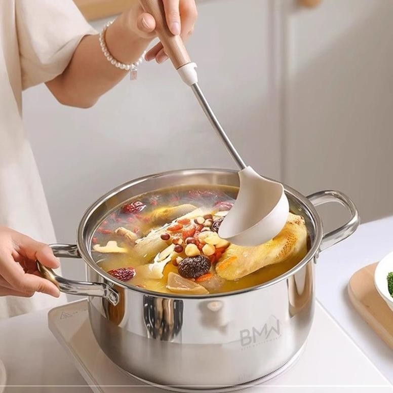 Bmw Kitchenware - Panci Sup Stainless Steel Tebal Premium Quality Panci Mie Rebus Gagang Panci Sop P