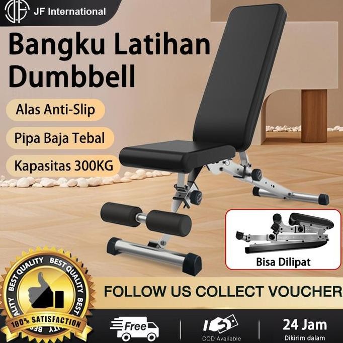 WONDERWEISS- JF Bangku angkat beban & dumbel/ Kursi sit-up/Bangku dumbel /Bangku bench press gym/Unt
