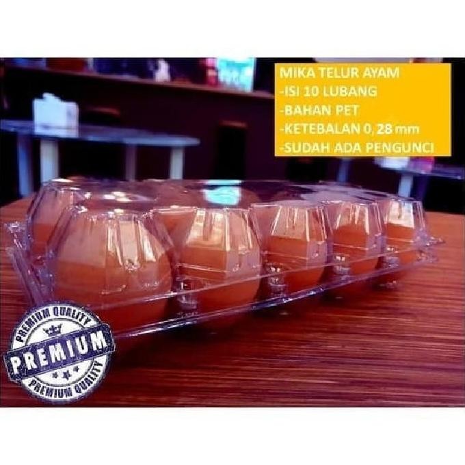 [Best] Egg Tray Mika Telur isi 10 lubang sudah ada pengunci