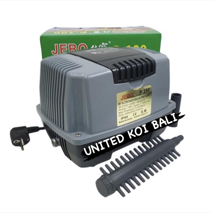JEBO P100 JEBO P-100 POMPA UDARA AERATOR HI FLOW AIR PUMP BLOWER