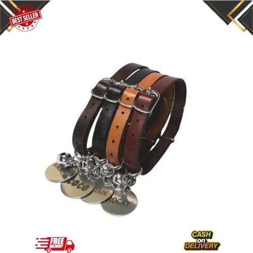 New Kalung Anjing  Custom Nama Liontin Metal Kulit Premium