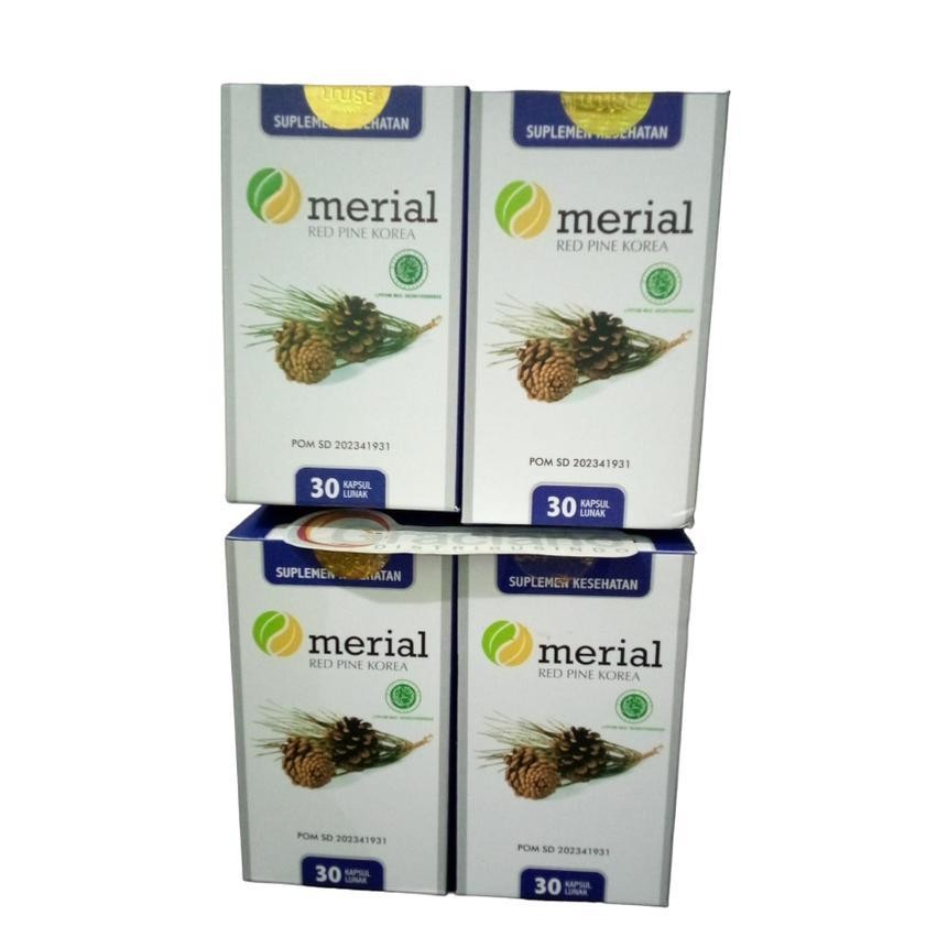 Paket 4 box Merial Fish Oil Original minyak ikan extrak Pinus Merah