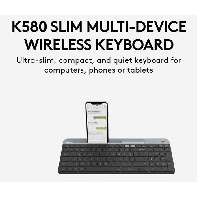 Logitech K580 Slim Multi Device Wireless Bluetooth Keyboard K 580