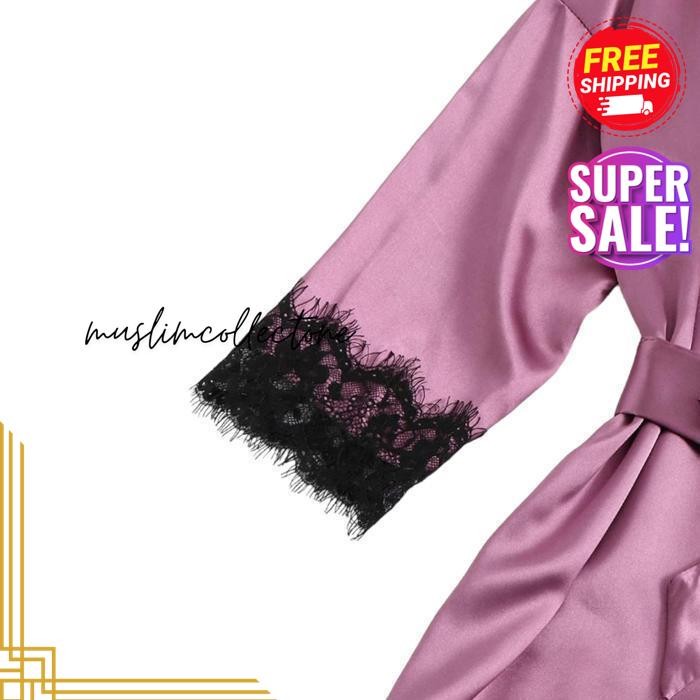 SETELAN FULL SET KIMONO LINGERIE DINAS NIGHTWEAR PREMIUM WANITA DEWASA LOOKS MEWAH ELEGANT EROPA STY