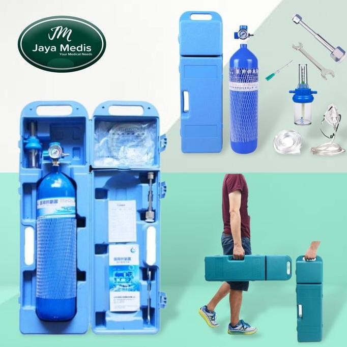 Promo Tabung Oxygen Portable Full Set - 4 Liter Cod