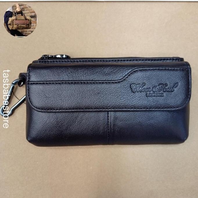 Promo Sarung Hp Pinggang Pria Kulit Asli Hp Pria Dompet Hp Horizontal 2525 COD