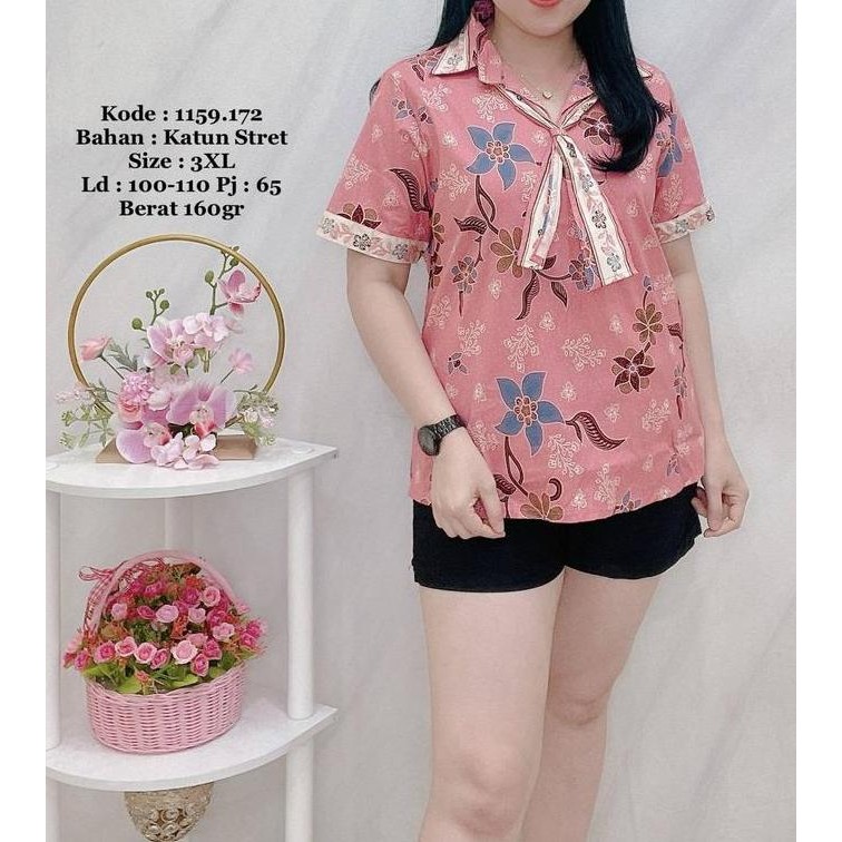 Promo 172 ATASAN BATIK WANITA DASI COD