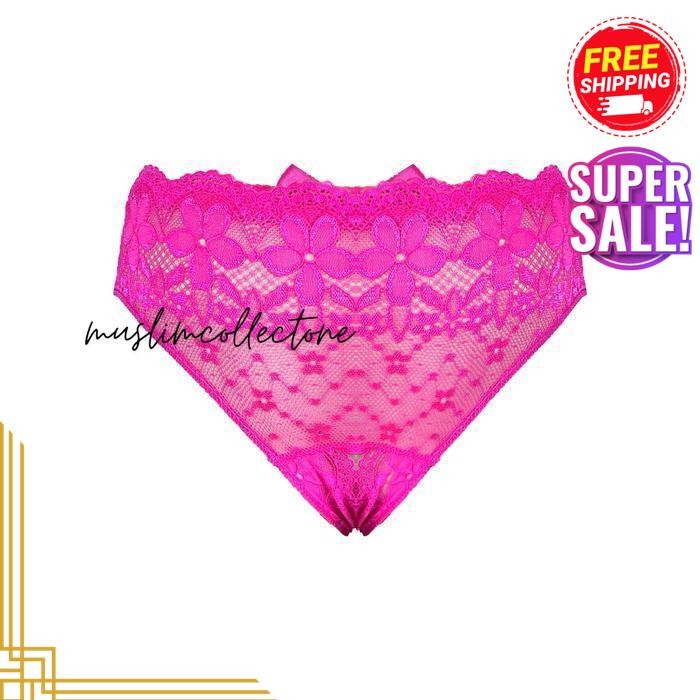 CD CELANA DALAM WANITA SEXY TRANSPARAN RENDA BRUKAT OPEN CROTCH GFB TERLARIS