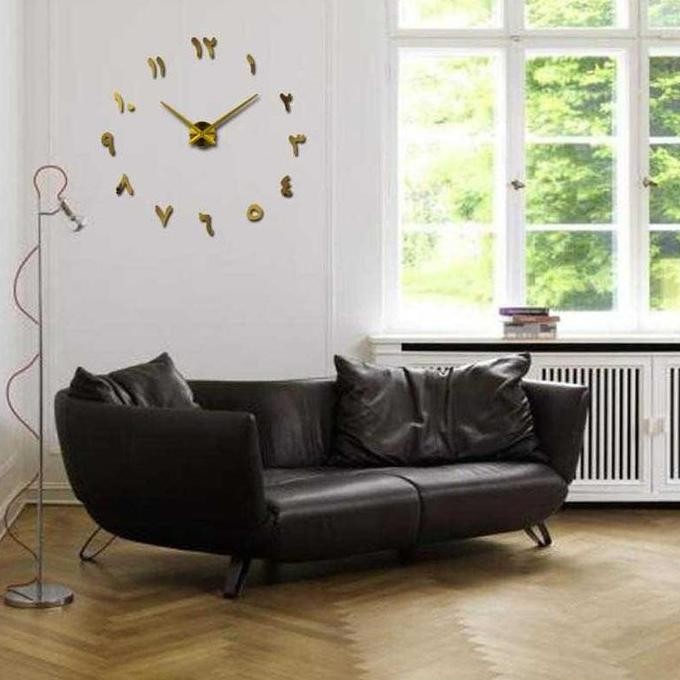 DB17>> Jam Dinding Besar Islami / Jam Dinding Tempel Taffware DIY Bahasa Arab