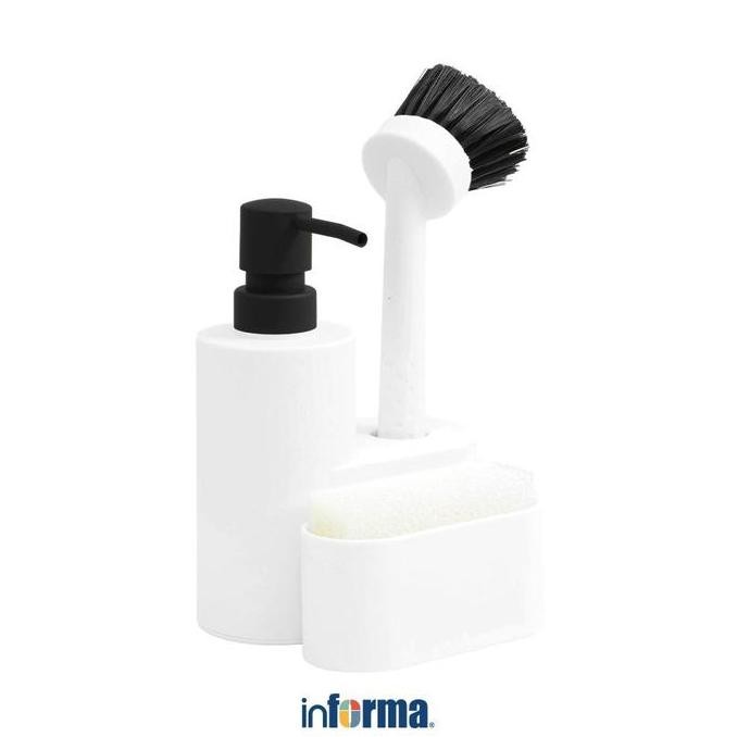 Informa Set 3 Pcs Britte Dispenser Sabun Cuci Piring - Putih
