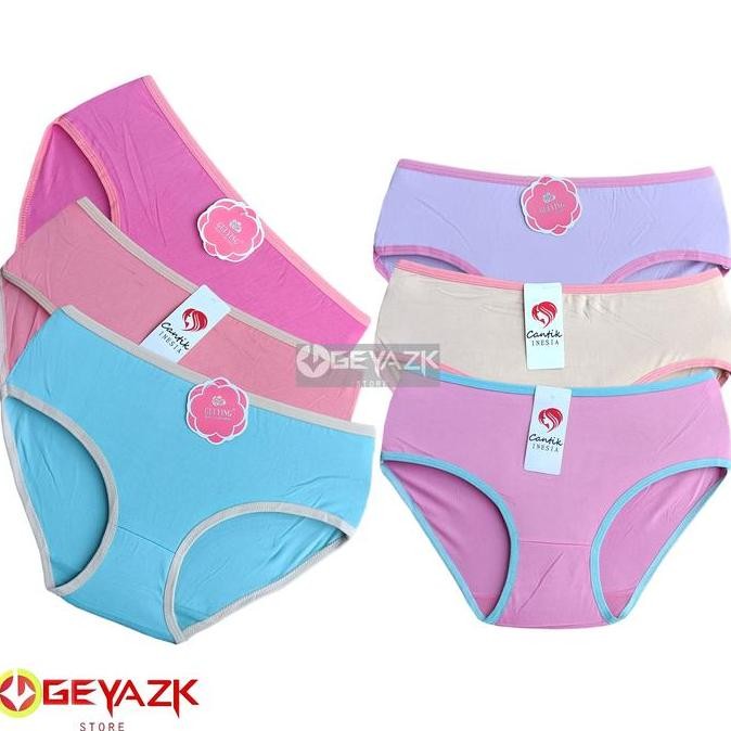 DS16 >> Isi 3 Pcs Dan 6 Pcs Celana Dalam Anak Remaja Cd Perempuan Polos