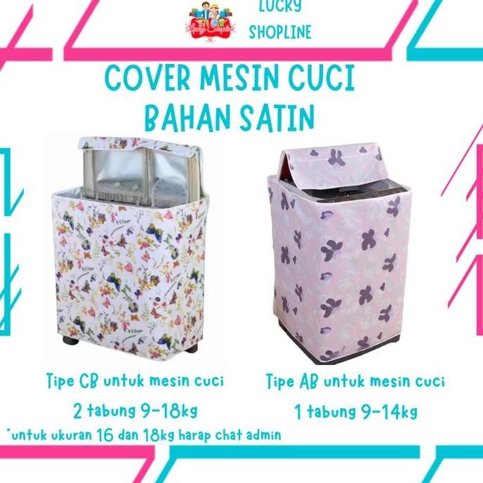 Sarung Mesin Cuci 2 Tabung - Cover Mesin Cuci 1 Tabung Buka Atas - Cover Mesin Cuci - Ukuran 9,5-16K