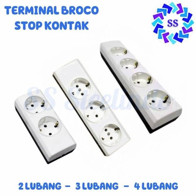 TERMINAL LISTRIK STOP KONTAK BROCO 2-3-4 LUBANG