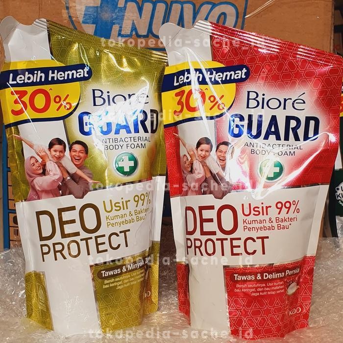 Biore Guard Body Foam DEO PROTECT Sabun Mandi Cair 800mL Refill | Tawas & Delima Persia Biore Merah 