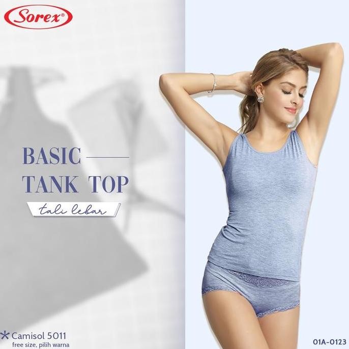 Promo Atasan Tank Top Singlet Kaos Dalam Wanita Remaja Tanktop Camisol Polos Sorex 5011 COD
