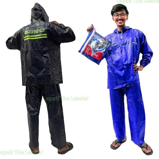 COD Jas Hujan Mantel Mantol Setelan Baju Celana Dewasa Pria Wanita AXIO Karet Rubber Anti Rembes Rai