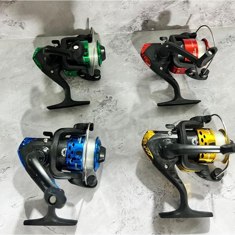 New - Reel Pancing Murah Spool Plastik + Benang ,.