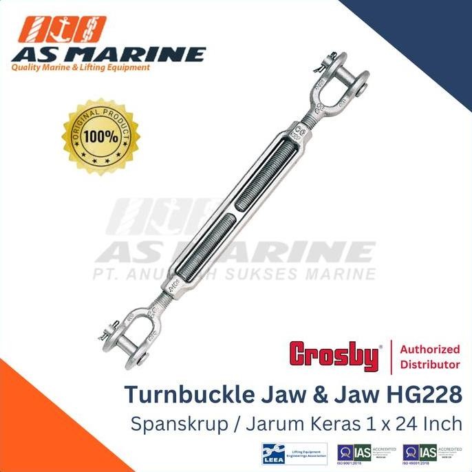 Jarum Keras / Turnbuckle Jaw And Jaw Crosby Usa Hg228 1 X 24 Inch