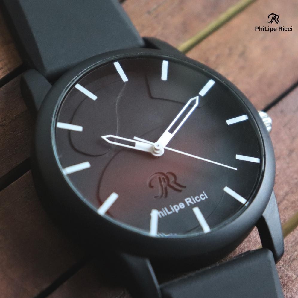Bf888S Philipe Ricci Jam Tangan Unisex Karet Analog Quartz Terbaru 8757 Free Box Pk32