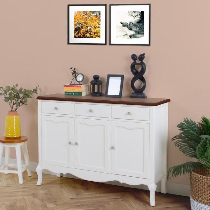 Kabinet SOHO.ID - Vienna Credenza Bugget Kayu Klasik