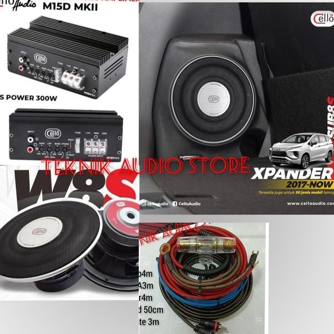 TERBARU Subwoofer Box Sudut Cello 8inch W8S Plus Power Xpander-Livina 2018now