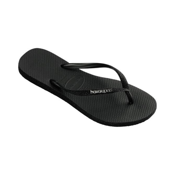 Havaianas 0090 Slim Sparkle Metallic - Black - Sandal Wanita