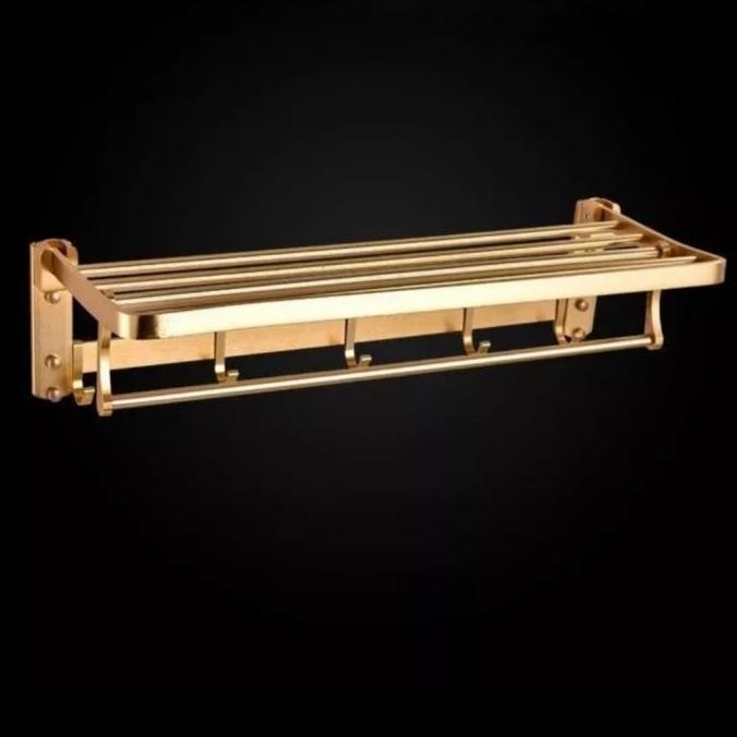 Promo Rak Handuk Lipat Gold /Gantungan Handuk Emas Cod